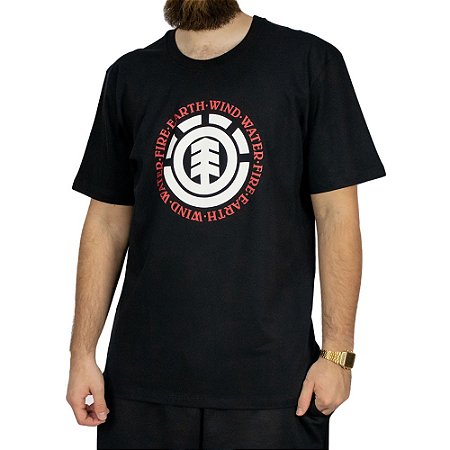 Camiseta Element Seal Perennial Masculina Preto