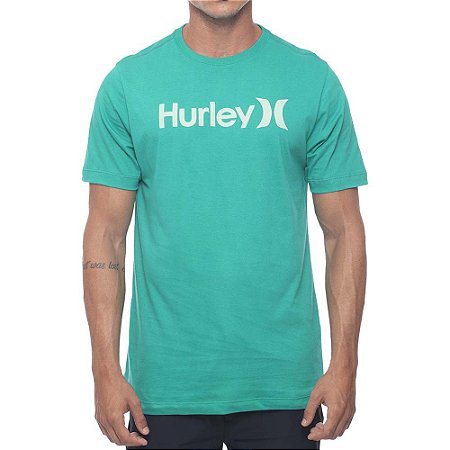 Camiseta Hurley O&O Solid Masculina Turquesa