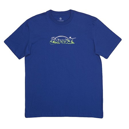 Camiseta Element Acid Logo Masculina Azul