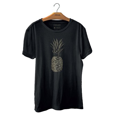 Camiseta Osklen Vintage Golden Pineapple Masculina Preto