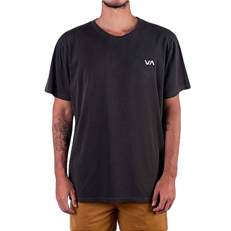 Camiseta RVCA VA Pigment Masculina Preto