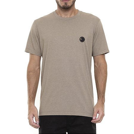 Camiseta Quiksilver Patch Round Masculina Marrom Mescla