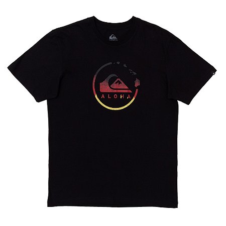 Camiseta Quiksilver Hi Round Plus Size Masculina Preto