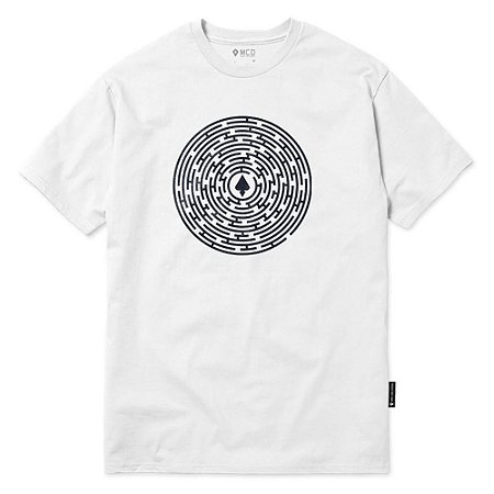 Camiseta MCD Regular Enigma Labirinto Masculina Branco