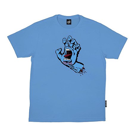 Camiseta Santa Cruz Screaming Hand Front Masculina Azul