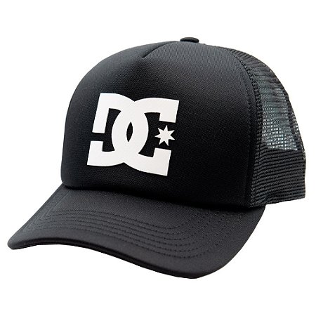 Boné DC Shoes Aba Curva Gas Station Trucker SM23 Preto