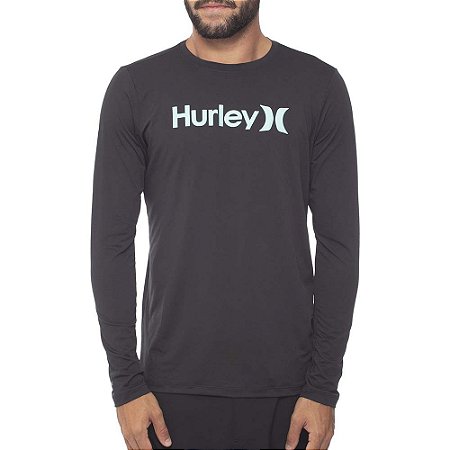 Camiseta Hurley Surf Manga Longa Circle Icon SM23 Marinho