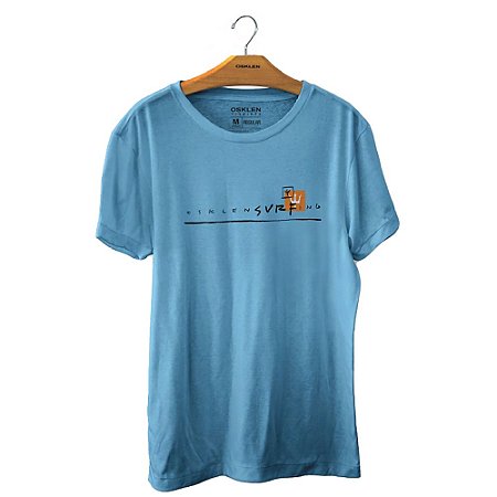 Camiseta Osklen Slim Stone Osklensurng Taco Masculina Azul - Radical Place  - Loja Virtual de Produtos Esportivos