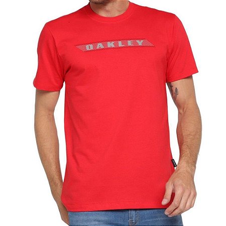 Camiseta Oakley Striped Bark SM23 Masculina Red Line