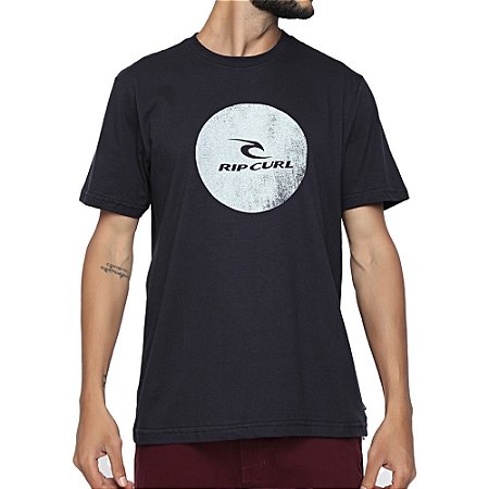 Camiseta Rip Curl Round Icon Corp SM23 Masculina Preto