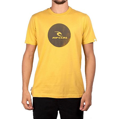 Camiseta Rip Curl Round Icon Corp SM23 Masculina Golden