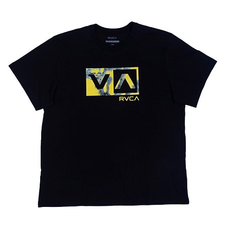 Camiseta RVCA Balance Box II Plus Size SM23 Masculina Preto