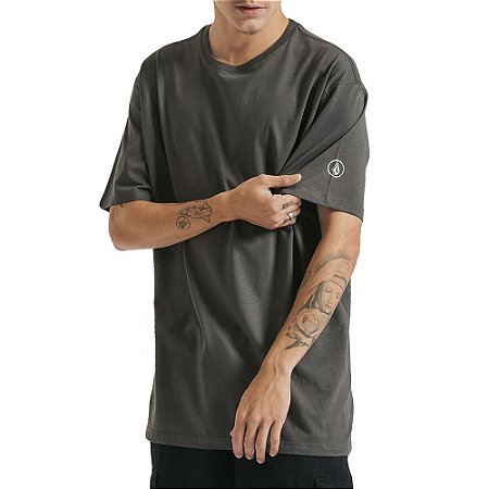 Camiseta Volcom Solid Stone SM23 Masculina Grafite