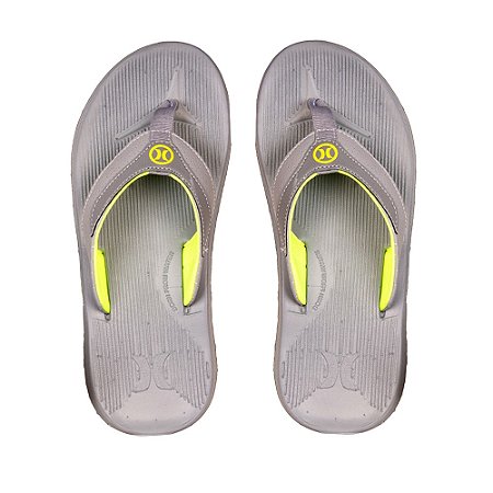 Chinelo Hurley Deck X-Fuse SM23 Masculino Verde/Cinza