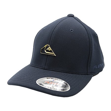 Boné Quiksilver Aba Curva Metalic Out Gold SM23 Navy