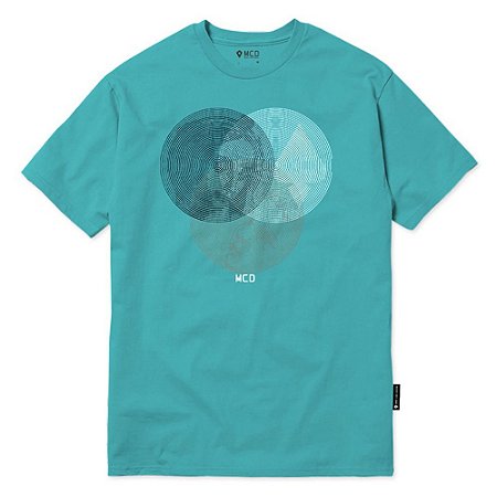 Camiseta MCD Enigma Circulos SM23 Masculina Azul Turquesa