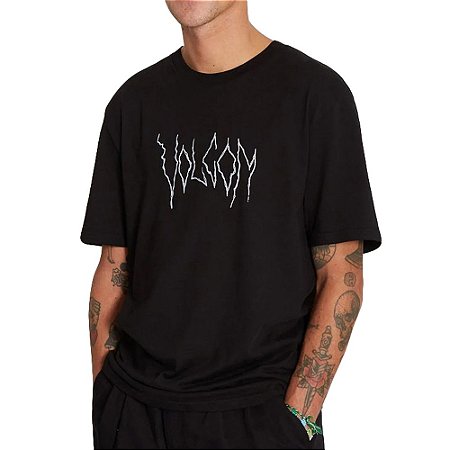 Camiseta Volcom Stonewatcher SM23 Masculina Preto