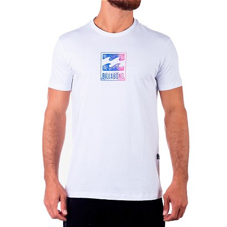 Camiseta Billabong Crayon Wave SM23 Masculina Branco