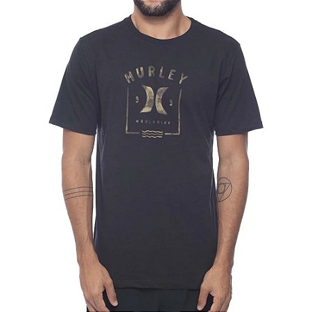 Camiseta Hurley Acqua Oversize SM23 Masculina Preto