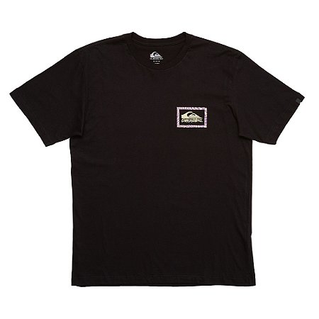 Camiseta Quiksilver Checcker Stamp SM23 Masculina Preto