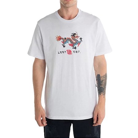 Camiseta Lost Dragon Sheep Masculina Branco