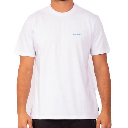 Camiseta Rip Curl New Icon SM23 Oversize Masculina Branco
