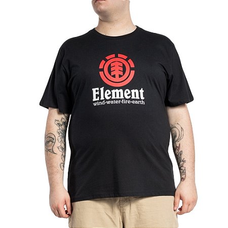Camiseta Element Vertical Plus Size Masculina WT23 Preto