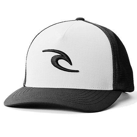 Boné Rip Curl Aba Curva Tepan Flexfit Trucker WhitBlack