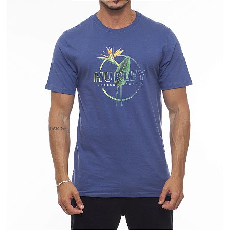 Camiseta Hurley Flower WT23 Masculina Azul Marinho