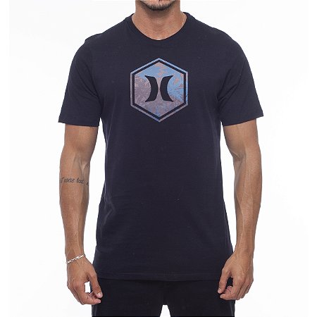 Camiseta Hurley Hexa Oversize WT23 Masculina Preto