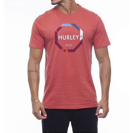 Camiseta Hurley Metric WT23 Masculina Goiaba