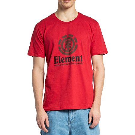 Camiseta Element Vertical Color WT23 Masculina Vermelho