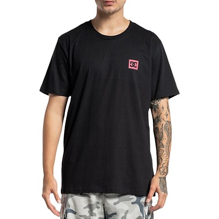 Camiseta DC Shoes Mininal Square Stripe WT23 Masculina Preto