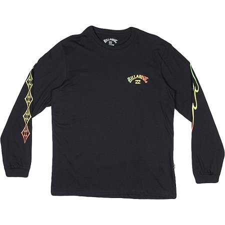 Camiseta Billabong Manga Longa D'Bah WT23 Masculina Preto