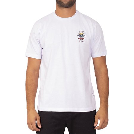Camiseta Rip Curl Search Essential WT23 Masculina Branco