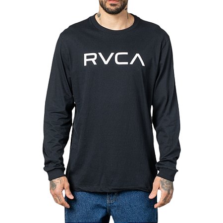 Camiseta RVCA Manga Longa Big RVCA WT23 Masculina Preto