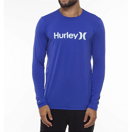 Camiseta Hurley Surf Manga Longa One&Only WT23 Azul