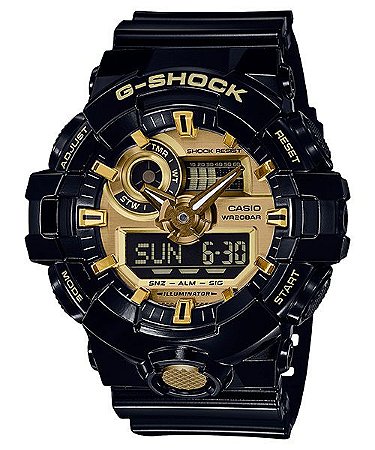 Relógio G-Shock GA-710GB Preto/Dourado