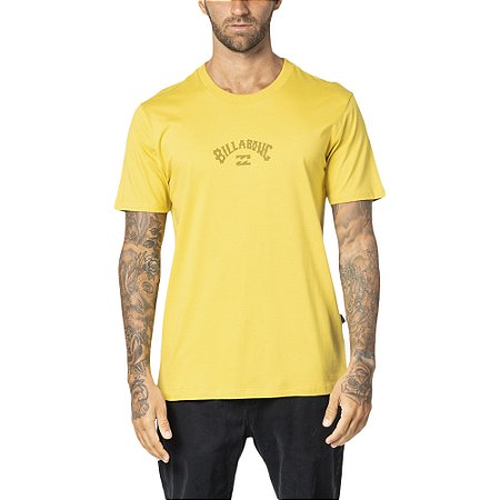 Camiseta Billabong Mid Arch Color WT23 Masculina Amarelo