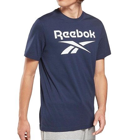 Camiseta Reebok Big Logo Masculina Azul Marinho