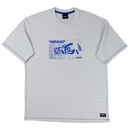 Camiseta Oakley Hexagonal Tee Estampada Masculina - Branco