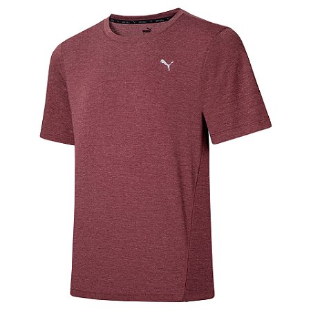Camiseta Puma Performance Heather Masculina Aubergine