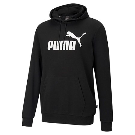 Moletom Puma Canguru Ess Big Logo Oversize Masculino Black