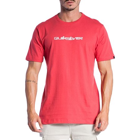 Camiseta Quiksilver Omni Font SM24 Masculina Vermelho