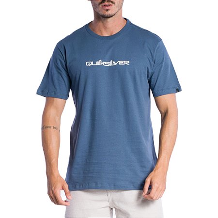 Camiseta Quiksilver Omni Font SM24 Masculina Azul Escuro