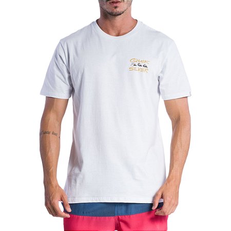 Camiseta Quiksilver Quik Frame SM24 Masculina Branco
