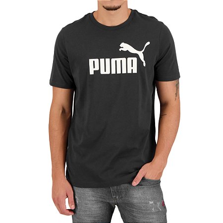 Camiseta Puma Ess Logo Masculina Black