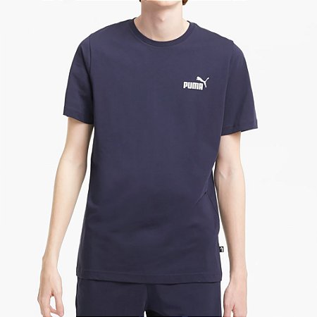 Camiseta Puma Ess Small Logo Masculina Peacoat