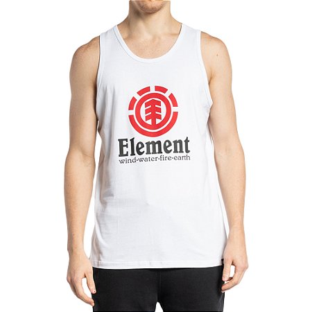 Regata Element Vertical SM23 Masculina Branco/Vermelho