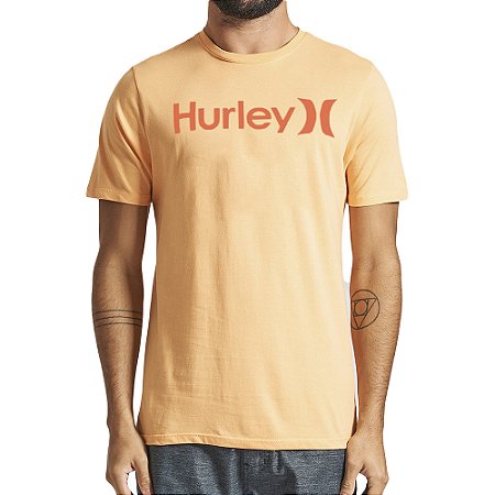 Camiseta Hurley O&O Solid SM24 Masculina Laranja